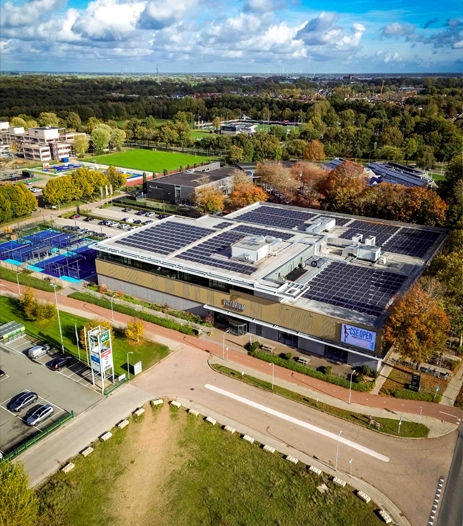 Projectsign bij het nieuwe pand van Victorium in Zwolle.
